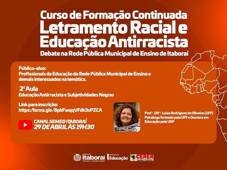 Prefeitura de Itaboraí Promove Curso de Letramento Racial e Educação Antirracista para Educadores
