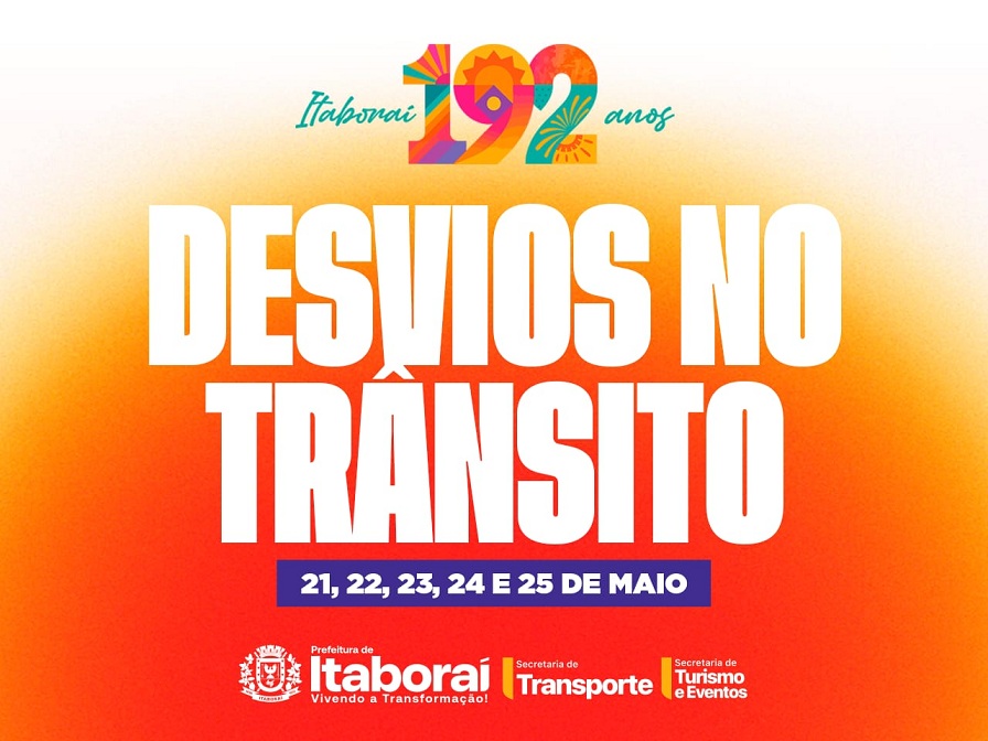 Itaboraí 192 anosPrefeitura divulga esquema de trânsito especial para festas e desfile cívico