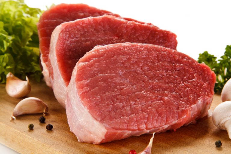 Fresh raw pork chops