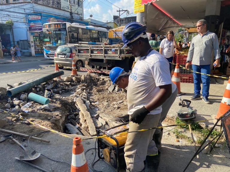 Águas do Rio atuando em São Gonçalo para reestabelecer o fornecimento de água nos bairros Pita e Barro Vermelho