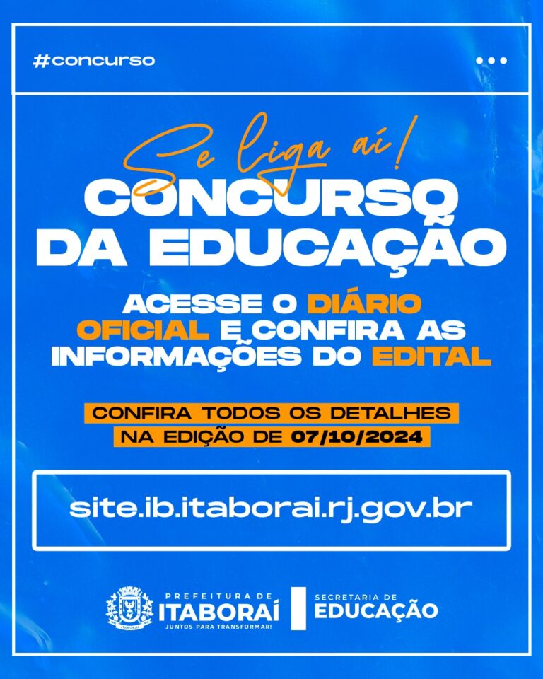 Prefeitura de Itaboraí abre concurso público para a Educação