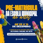 Escola Municipal de Artes abre pré-matrícula para 2025 com 17 cursos gratuitos