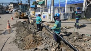 Cem metros de nova rede foram instalados na Rua Odila Gomes Barros