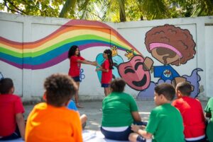 FAVELA MUNDO PROMOVE APRESENTAÇÃO TEATRAL PARA CERCA DE 500 CRIANÇAS E ADOLESCENTES ATENDIDOS PELO PROJETO NA CIDADE DE DEUS
