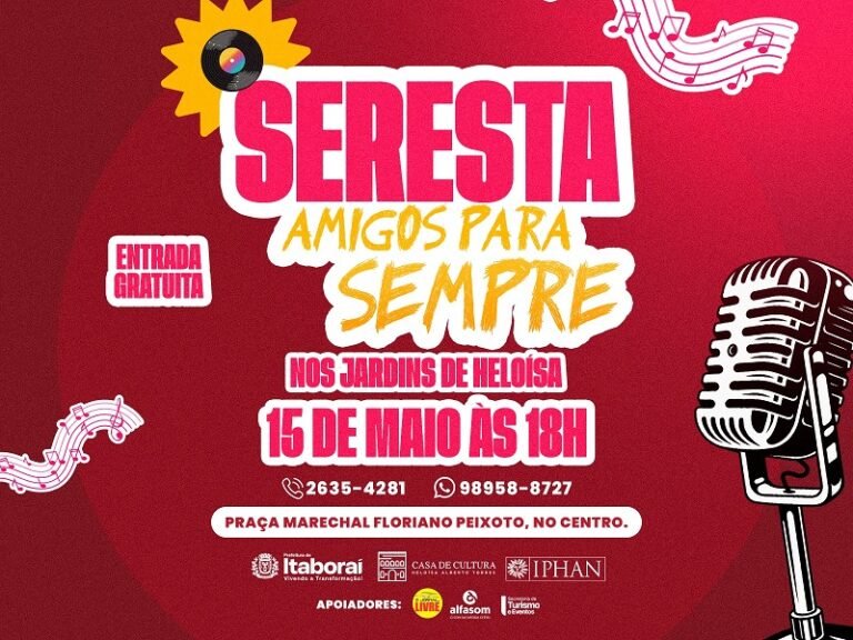 Seresta “Amigos para Sempre” encata Casa de Cultura nesta quinta-feira em Itaboraí