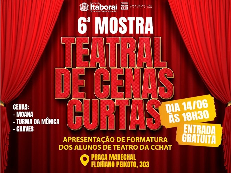 Alunos de teatro da CCHAT celebram formatura com a 6ª Mostra Teatral de Cenas Curtas