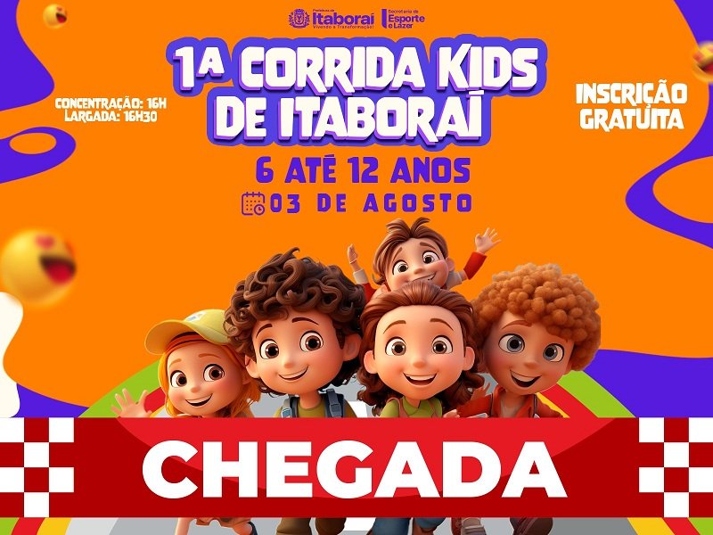 Prefeitura promove a 1ª Corrida Kids de Itaboraí no dia 3 de agosto