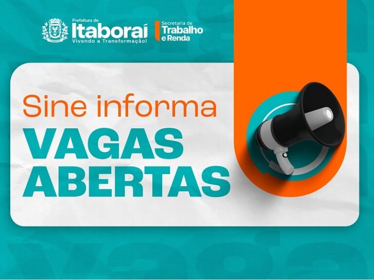 Prefeitura de Itaboraí divulga novas vagas de emprego pelo Sine