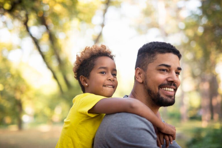 Portrait of happy Afro American family.