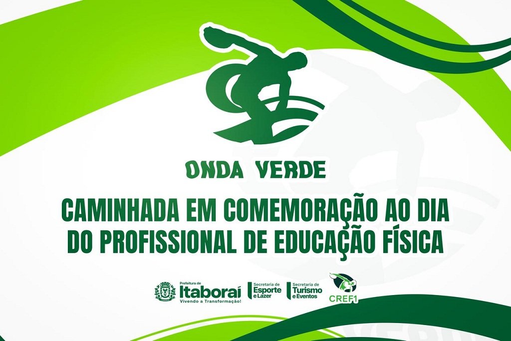 Prefeitura de Itaboraí promove caminhada “Onda Verde” em homenagem ao Dia do Profissional de Educação Física