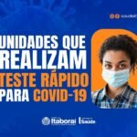 Unidades de Saúde de Itaboraí realizam testes rápidos para Covid-19