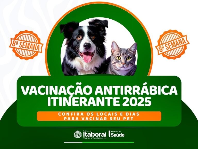 Itaboraí inicia 8ª semana da Campanha de Vacinação Antirrábica Itinerante 2025