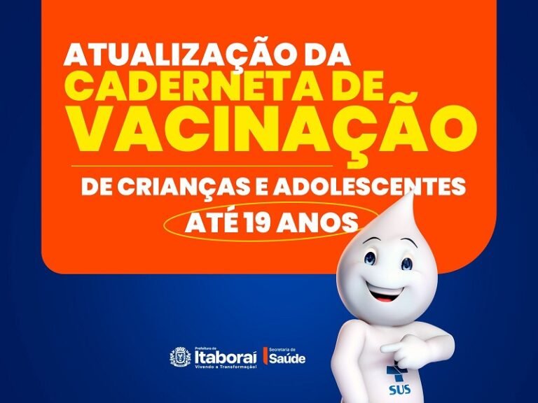 Itaboraí realiza Estratégia para Atualização da Caderneta de Vacinação de crianças e adolescentes até 19 anos