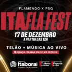Ita Fla Fest reúne torcedores para acompanhar Flamengo x PSG em telão em Itaboraí 1