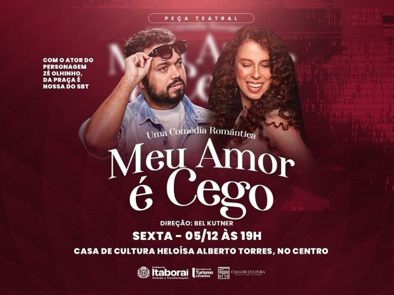 Itaboraí recebe “Meu Amor é Cego”, primeira comédia romântica do mundo protagonizada por dois atores cegos