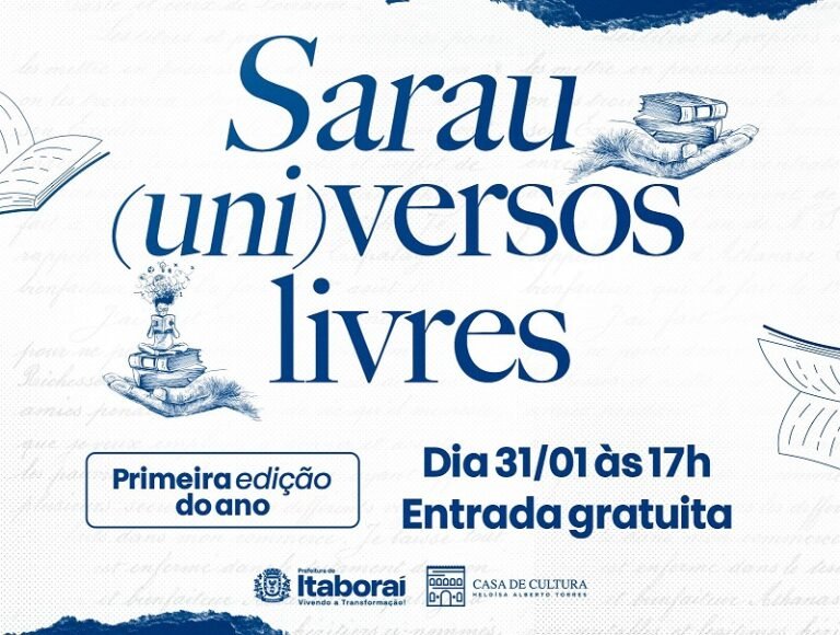 Sarau (Uni) Versos Livres abre calendário cultural de 2026 na Casa de Cultura Heloísa Alberto Torres