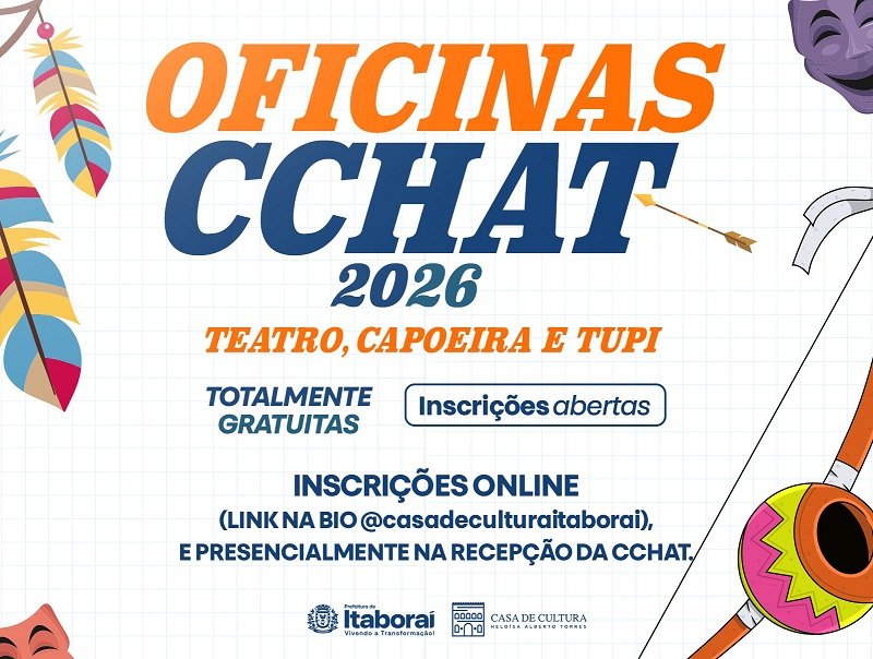 Casa de Cultura Heloísa Alberto Torres abre 300 vagas para as Oficinas CCHAT 2026