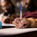 Team of university colleagues are doing research for a class project