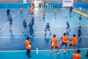 Finais dos jogos estudantis JEEM no ginásio poliesportivo. Macaé/RJ.