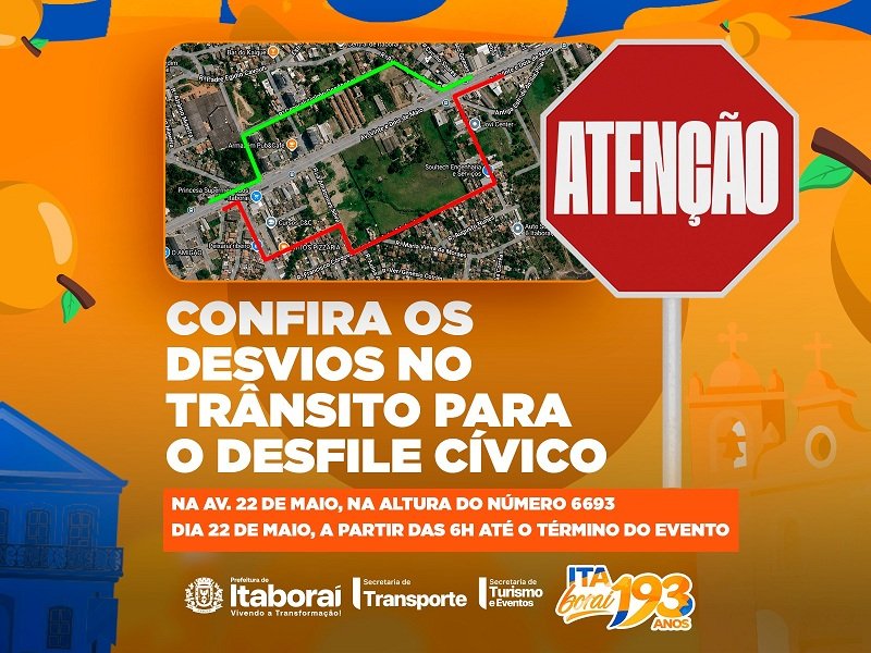 Itaboraí 193 anos trânsito terá alterações durante o tradicional Desfile Cívico da cidade
