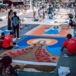 Itaboraí celebra Corpus Christi com tradicional confecção de tapetes de sal e programação religiosa na Avenida 22 de Maio
