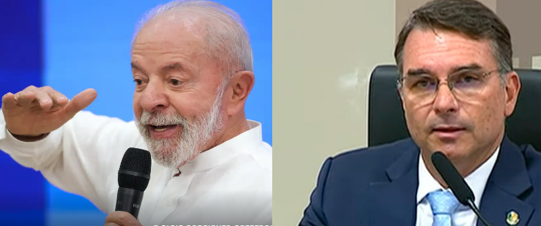Lula FotoMontagemDivulgação Fábio RodriguesEBC Flávio Bolsonaro Senado