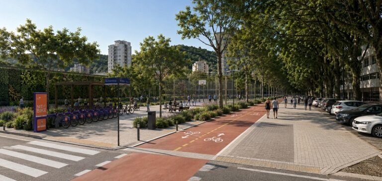 Arte - Praça no terreno Alameda e Rubens Brasil