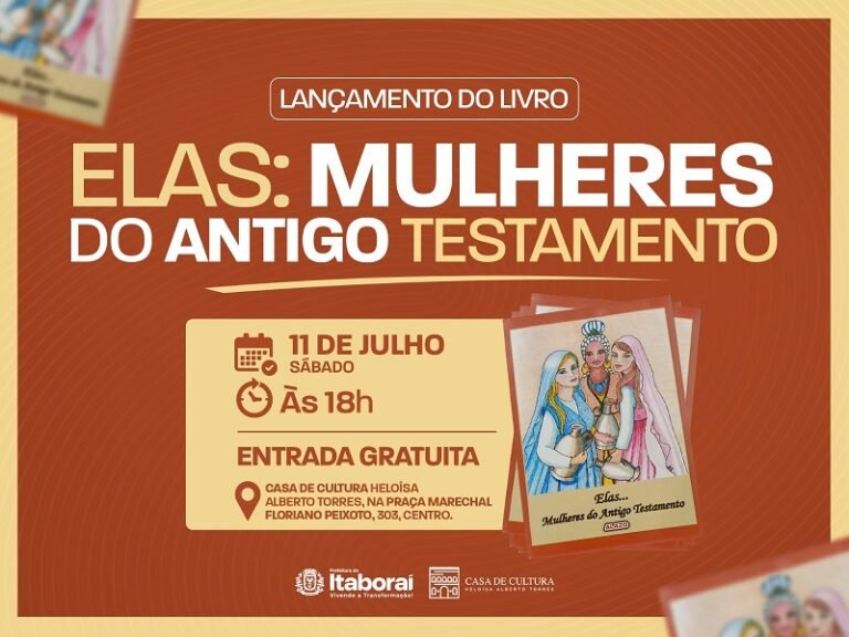 Casa de Cultura Heloísa Alberto Torres recebe lançamento do livro Elas Mulheres do Antigo Testamento