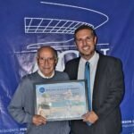 Gerson e Fernando Tinoco na homenagem dos clubes ao campeão. Foto Divulgação Sérgio Bastos