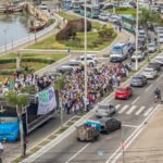Marcha para Jesus de Macaé, praia de Imbetiba. Macaé/RJ.
