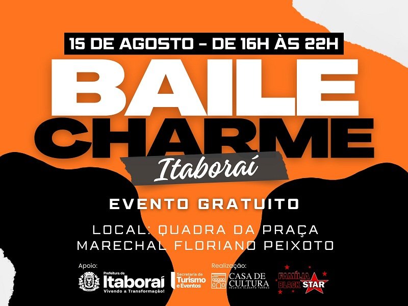 Baile Charme movimenta o Centro de Itaboraí com música, dança e cultura neste sábado (1508)