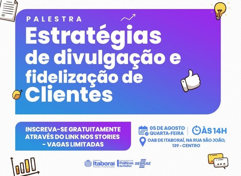 Itaboraí promove oficina gratuita para empreendedores em parceria com o Sebrae