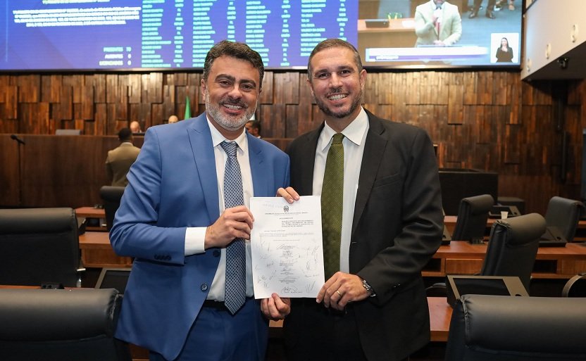 Deputado Vitor Junior e Fernando Tinoco na Alerj
