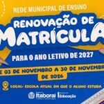 Rede municipal de ensino de Itaboraí inicia renovação de matrículas para 2027
